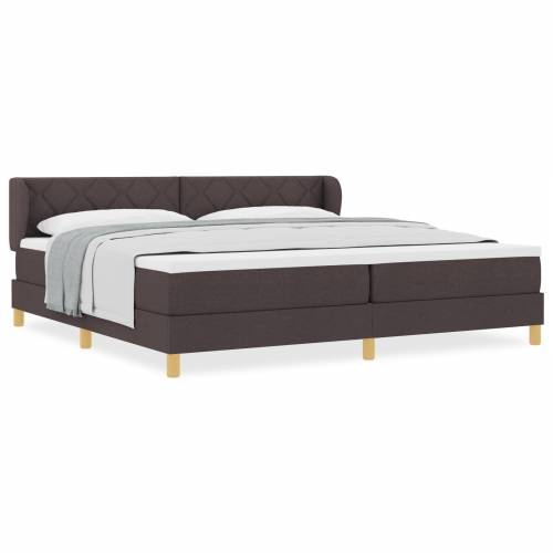 Box Spring Krevet s Madracem Tamnosmeđi 200x200 cm Tkanina Cijena