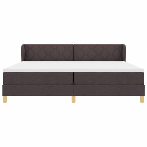 Box Spring Krevet s Madracem Tamnosmeđi 200x200 cm Tkanina Cijena