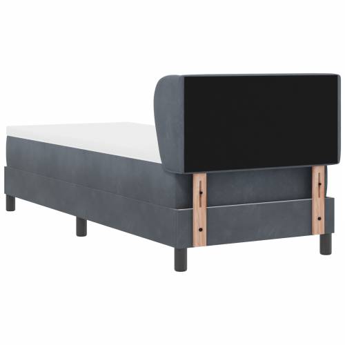 Box Spring Krevet s Madracem Tamno Siva 80x200 cm Baršun Cijena