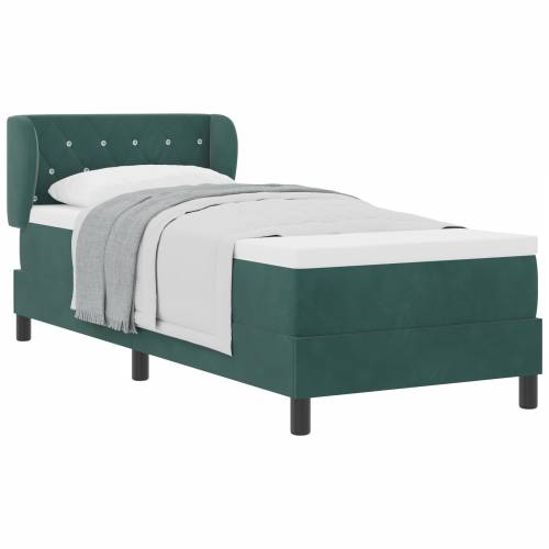 Box Spring Krevet s Madracem Tamno Zelena 80x200 cm Baršun Cijena