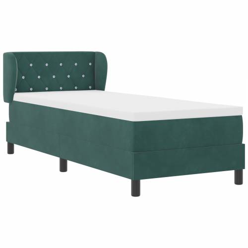 Box Spring Krevet s Madracem Tamno Zelena 80x200 cm Baršun Cijena