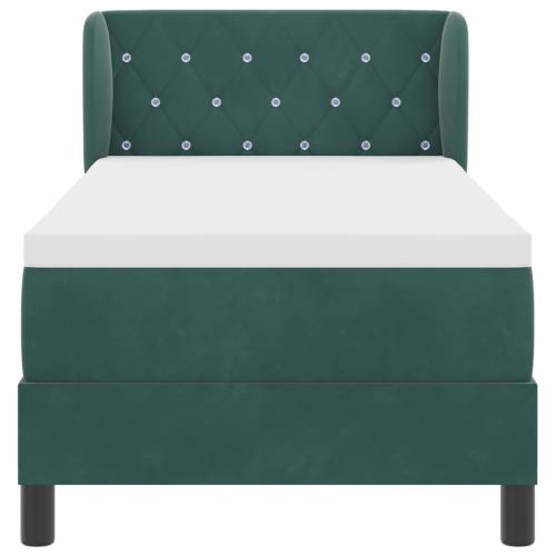 Box Spring Krevet s Madracem Tamno Zelena 80x200 cm Baršun Cijena