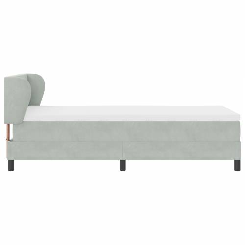 Okvir kreveta s madracem svjetlosiva 90x200 cm baršun Cijena