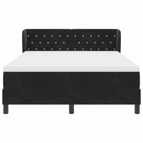 Box Spring Krevet s Madracem Crni 140x190 cm Baršun Cijena