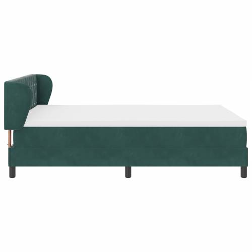Box Spring Krevet s Madracem Tamno Zeleni 140x190 cm Baršun Cijena