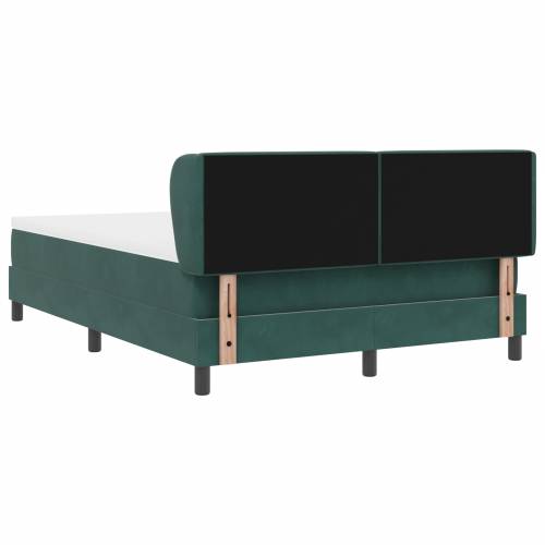 Box Spring Krevet s Madracem Tamno Zeleni 140x190 cm Baršun Cijena