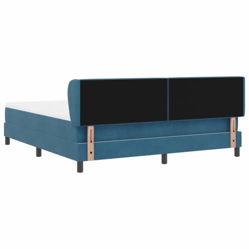 Box Spring Krevet s Madracem Tamno Plavi 180x200 cm Baršun Cijena