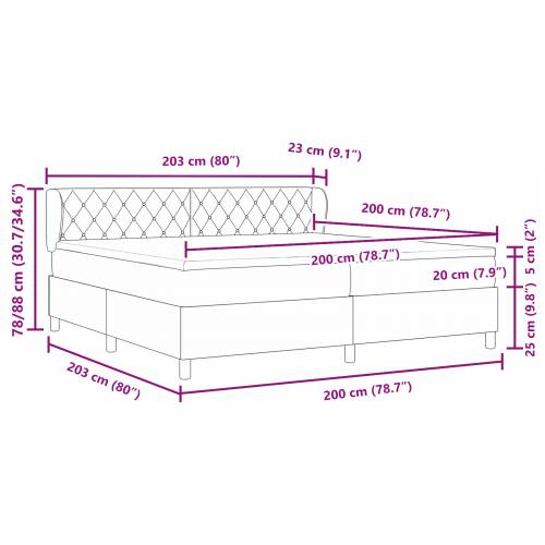 Kuta za spavanje s madracem tamno siva 200x200 cm baršun Cijena