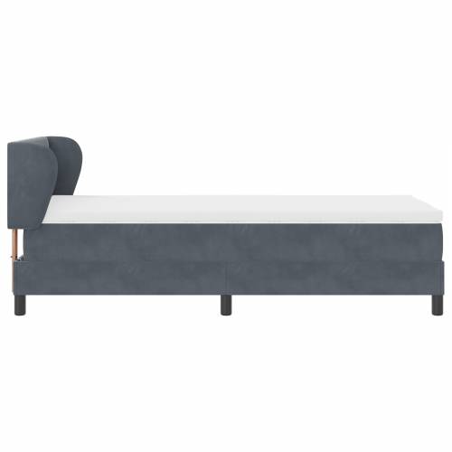 Box Spring krevet s madracem tamno sivi 80x200 cm baršun Cijena