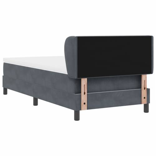 Box Spring krevet s madracem tamno sivi 80x200 cm baršun Cijena