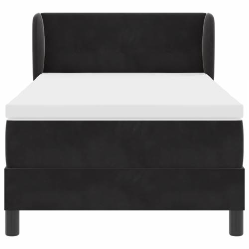 Box Spring krevet s madracem crni 100x200 cm baršun Cijena