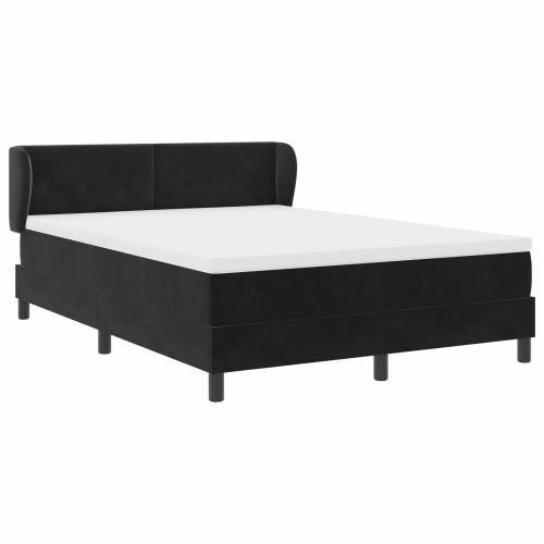Box Spring Krevet s Madracem Crni 140x190 cm Baršun Cijena