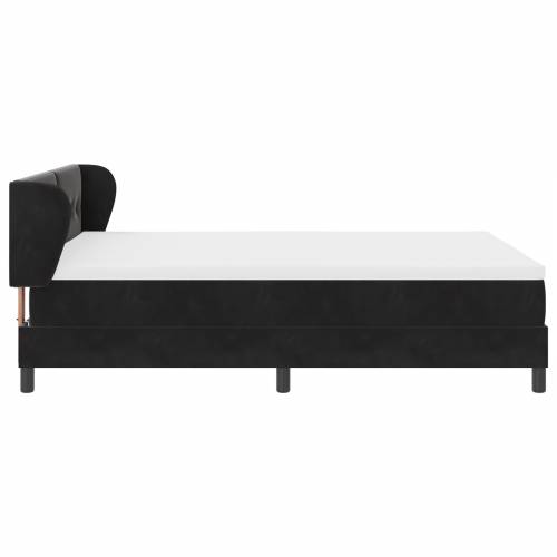 Box Spring Krevet s Madracem Crni 140x190 cm Baršun Cijena