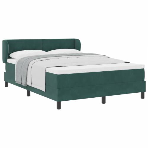 Box Spring Krevet s Madracem Tamno Zeleni 140x200 cm Baršun Cijena