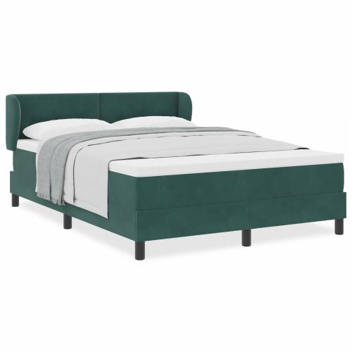 Box Spring Krevet s Madracem Tamno Zeleni 140x200 cm Baršun Cijena