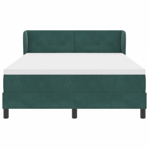 Box Spring Krevet s Madracem Tamno Zeleni 140x200 cm Baršun Cijena