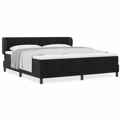 Box Spring Krevet s Madracem Crna 180x200 cm Baršun Cijena