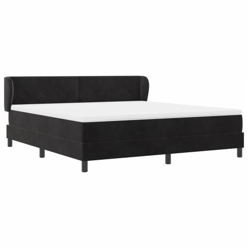 Box Spring Krevet s Madracem Crna 180x200 cm Baršun Cijena