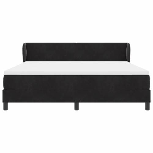 Box Spring Krevet s Madracem Crna 180x200 cm Baršun Cijena