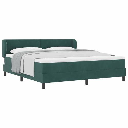 Box Spring Krevet s Madracem u Tamno Zelenoj 180x200 cm od Baršuna Cijena