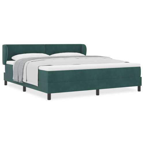 Box Spring Krevet s Madracem u Tamno Zelenoj 180x200 cm od Baršuna Cijena