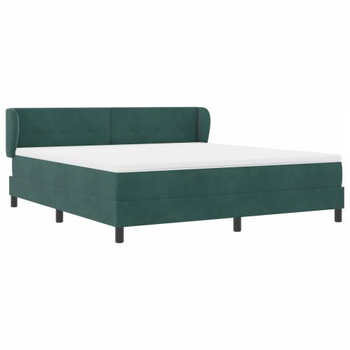 Box Spring Krevet s Madracem u Tamno Zelenoj 180x200 cm od Baršuna Cijena
