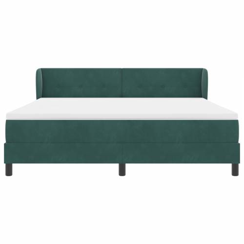 Box Spring Krevet s Madracem u Tamno Zelenoj 180x200 cm od Baršuna Cijena