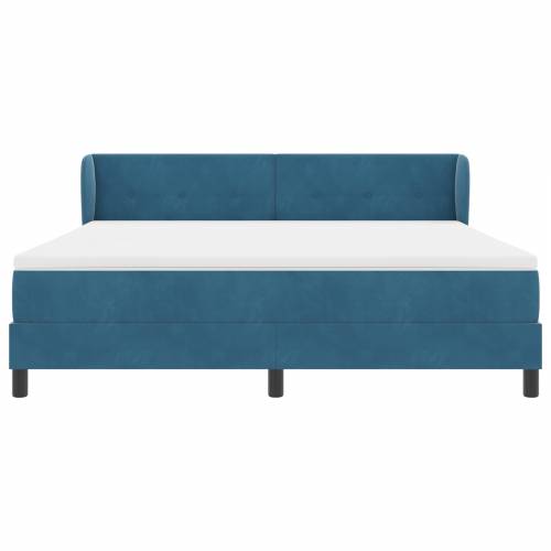 Box Spring Krevet s Madracem Tamno Plavi 180x200 cm Baršun Cijena