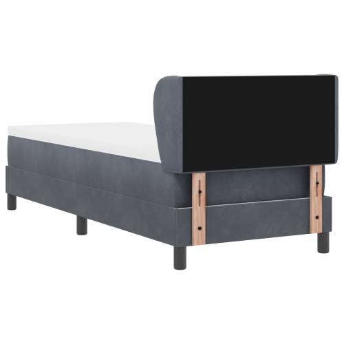 Box Spring krevet s madracem tamnosive boje 80x200 cm od baršuna Cijena
