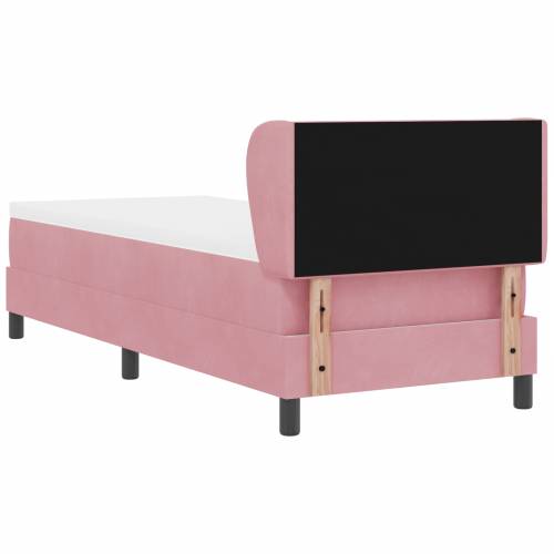 Krevet s Box Spring madracem u ružičastoj boji, 80x200 cm, baršun Cijena