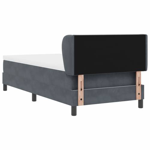 Box Spring Krevet s Madracem Tamno Siva 90x190 cm Baršun Cijena