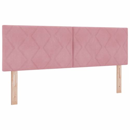 Box Spring Krevet s Madracem Ružičasta 140x190 cm Baršun Cijena