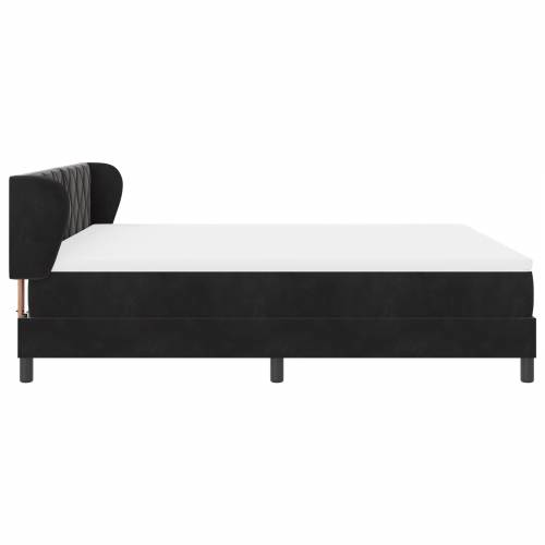 Box Spring krevet s madracem crni 180x200 cm baršun Cijena