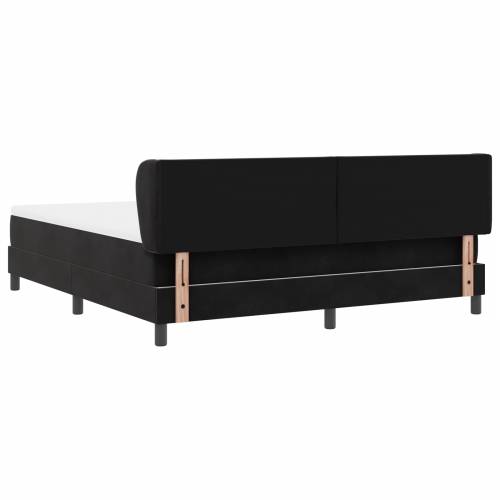 Box Spring krevet s madracem crni 180x200 cm baršun Cijena