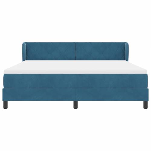 Box Spring Krevet s Madracem Tamno Plave Boje 180x200 cm Baršun Cijena