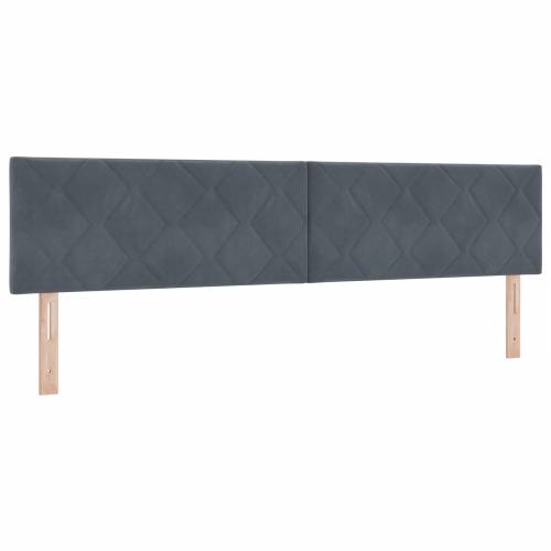Krevet s box springom i madracem Tamno siva 200x200 cm Baršun Cijena