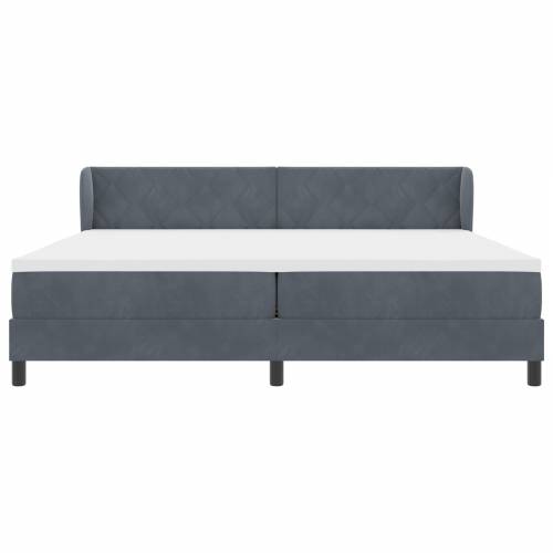 Krevet s box springom i madracem Tamno siva 200x200 cm Baršun Cijena