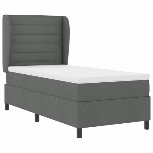 Box Spring Krevet s Madracem Tamno Siva 80x200 cm Tkanina Cijena