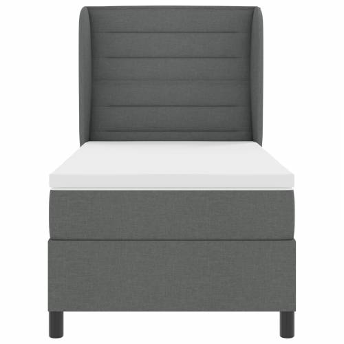 Box Spring Krevet s Madracem Tamno Siva 80x200 cm Tkanina Cijena