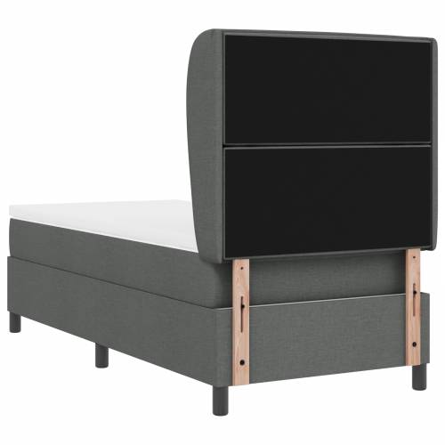 Box Spring Krevet s Madracem Tamno Siva 80x200 cm Tkanina Cijena