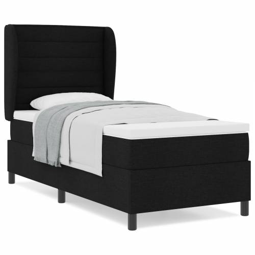 Box Spring Krevet s Madracem Crni 80x200 cm Tkanina Cijena