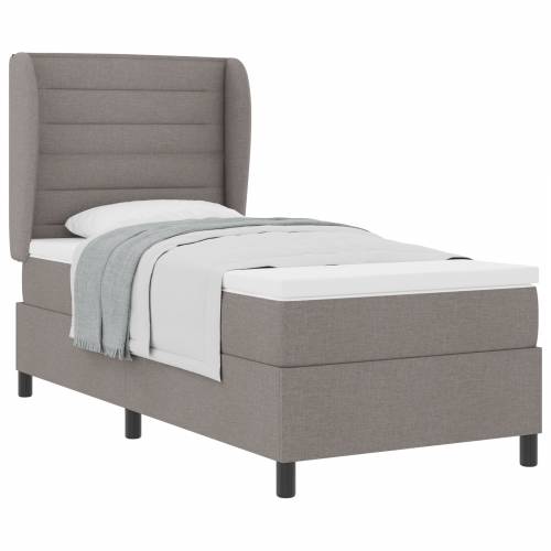 Box Spring Krevet s Madracem u Taupe boji, 80x200 cm, Tekstil Cijena