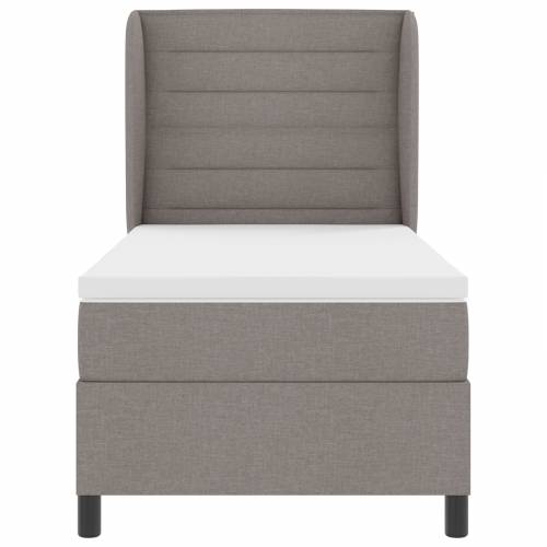 Box Spring Krevet s Madracem u Taupe boji, 80x200 cm, Tekstil Cijena