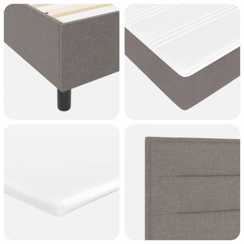 Box Spring Krevet s Madracem u Taupe boji, 80x200 cm, Tekstil Cijena