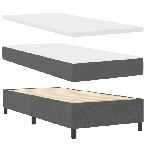 Krevet s uzdižućim madracem tamno sivi 90x200 cm tkanina Cijena