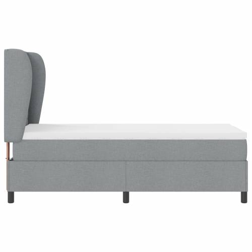 Uzglavlje kreveta s madracem svjetlosiva 100x200 cm tkanina Cijena