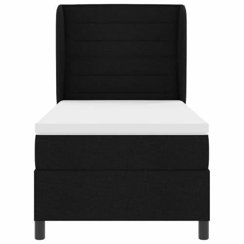 Box Spring krevet s madracem Crni 100x200 cm Tkanina Cijena