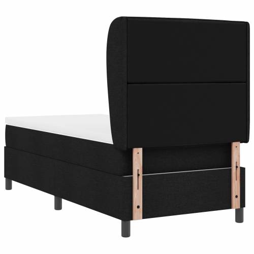 Box Spring krevet s madracem Crni 100x200 cm Tkanina Cijena