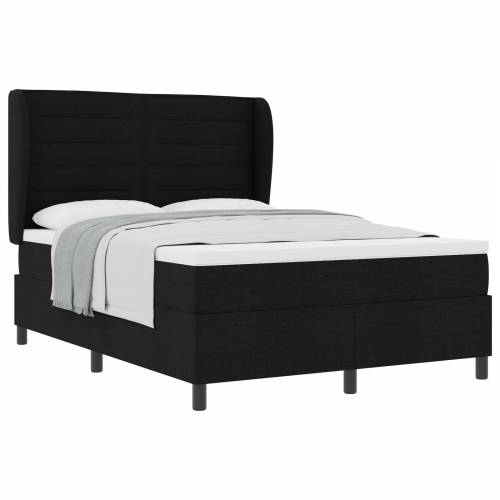 Box Spring Krevet s Madracem Crni 140x200 cm Tkanina Cijena