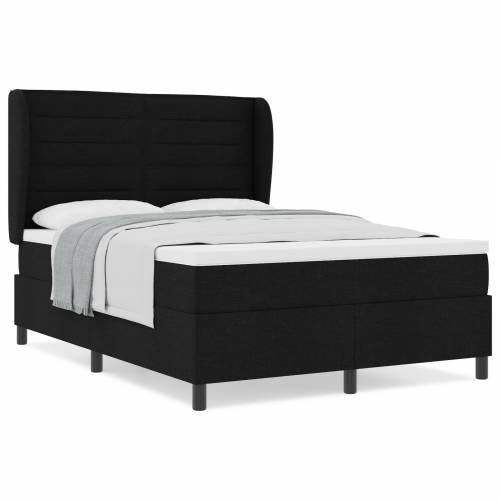 Box Spring Krevet s Madracem Crni 140x200 cm Tkanina Cijena